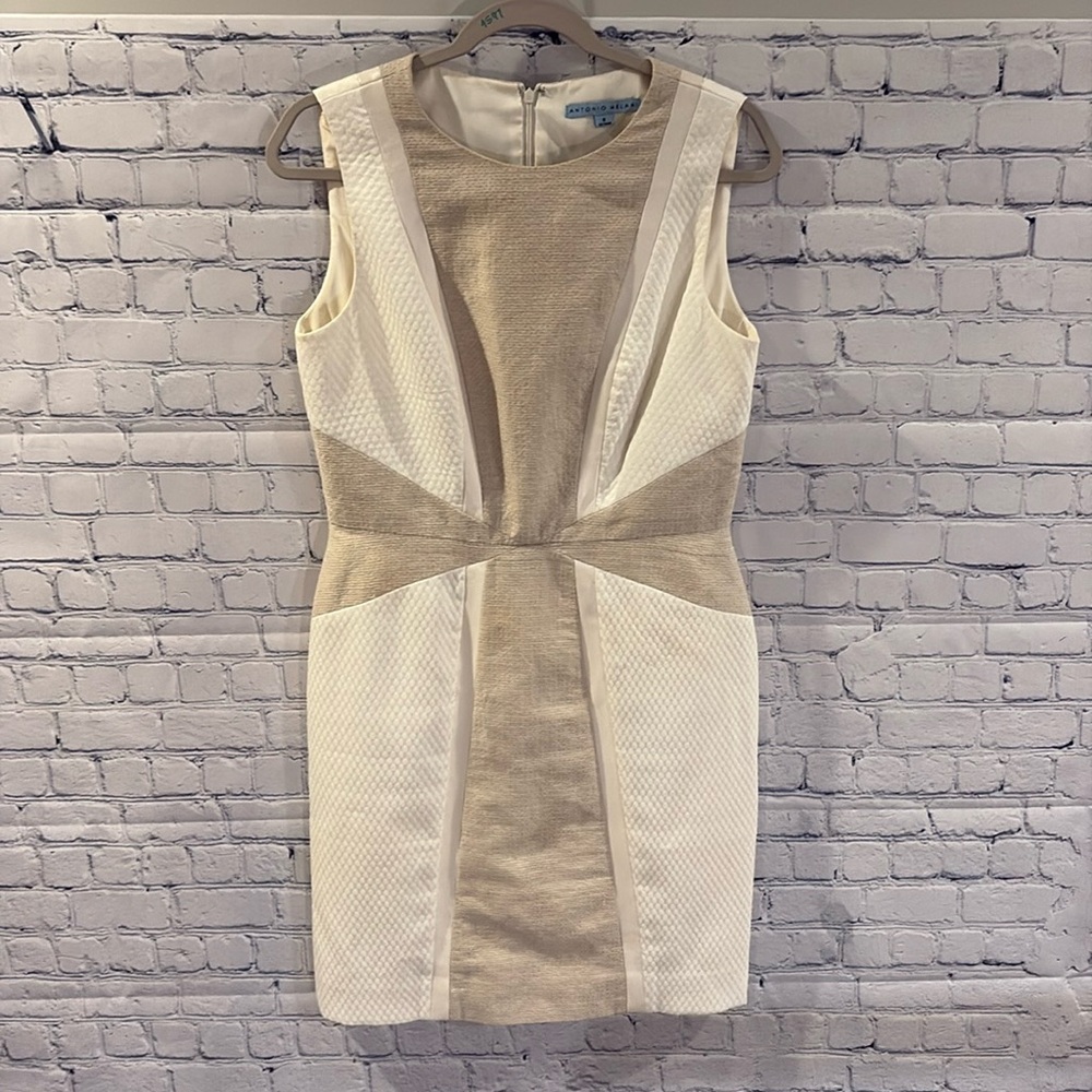 Elegant Beige and Cream Women's Dress